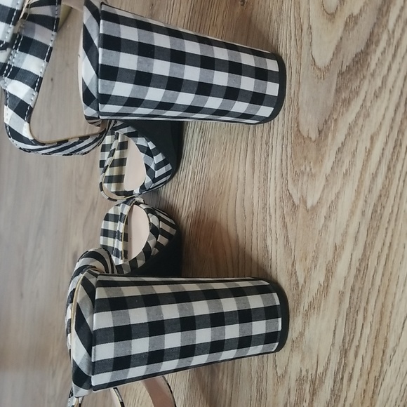 Libby Edelman Le Amanda Womens Strappy Gingham Block Heel Platform Sanda… - Picture 5 of 15